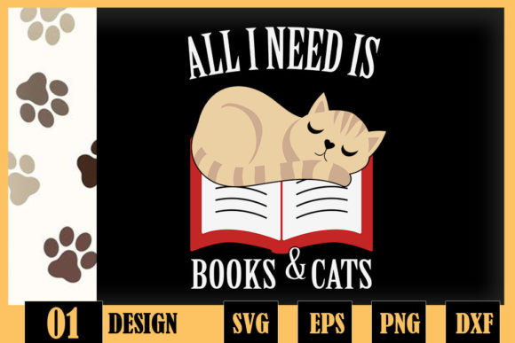 Review: All I Need is Books Cats Cat Lover Design
