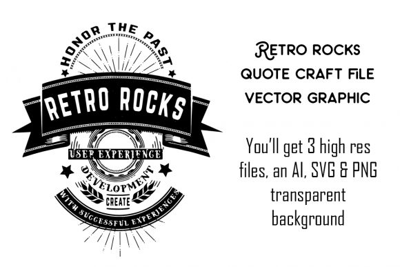 Reviewing Retro Rocks Quote Craft File Graphic